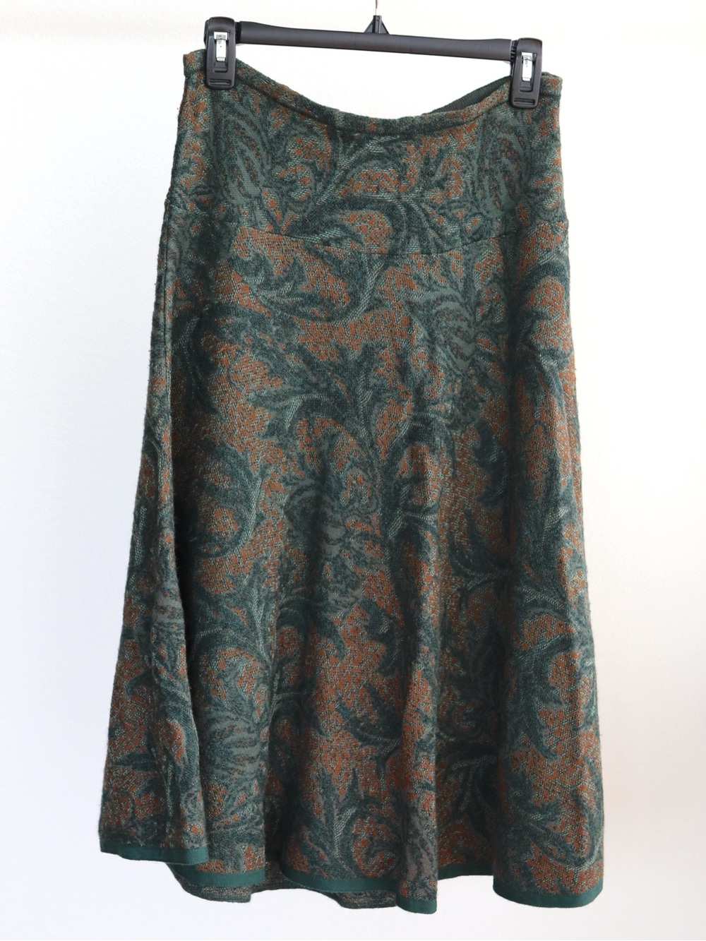 Peruvian Collection Green Midi Skirt Embroidered Women’s Size XS